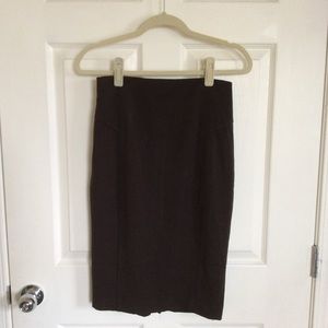 Express Dark Brown Pencil Skirt